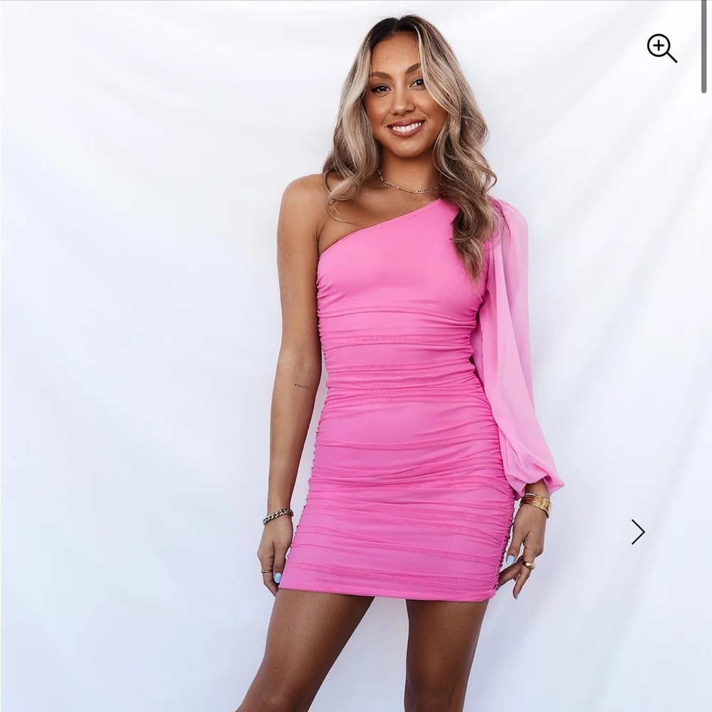 HELLO MOLLY PARTY IT UP DRESS PINK
